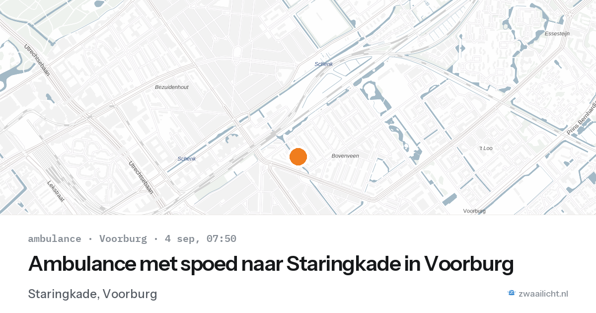 Ambulance met spoed naar Staringkade in Voorburg — 4 sep 2026