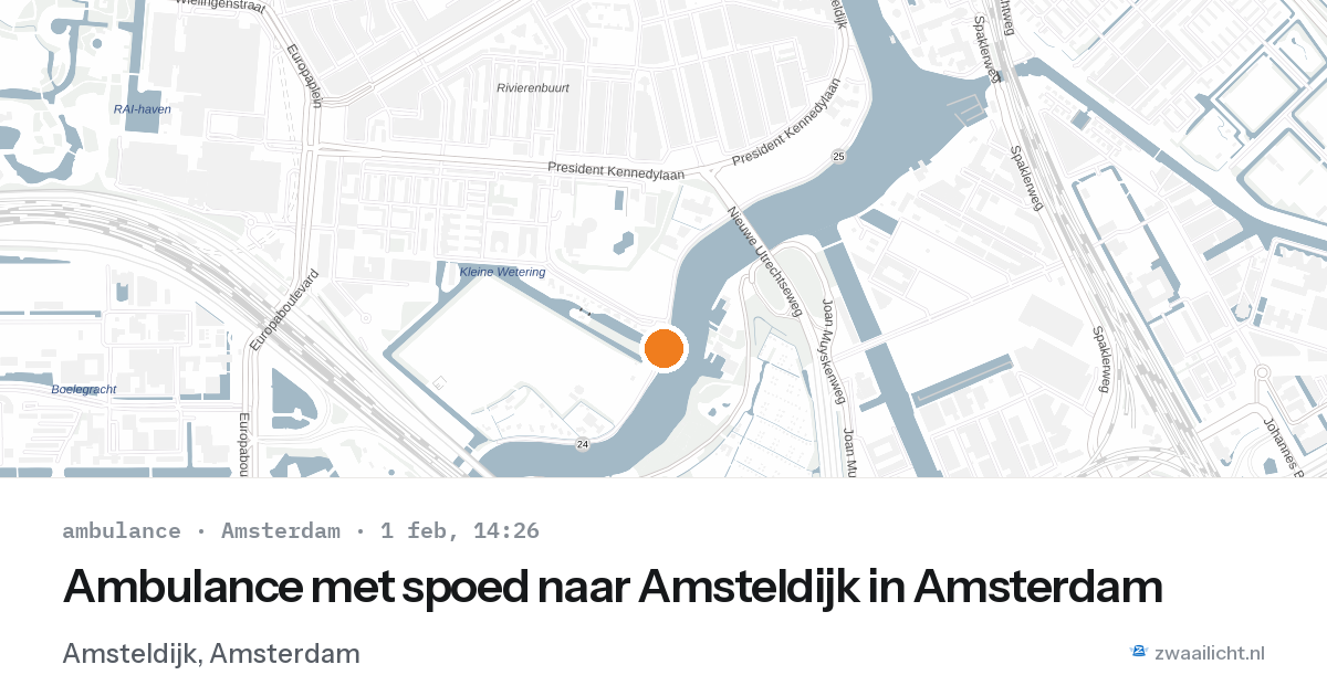 Ambulance met spoed naar Amsteldijk in Amsterdam — 1 feb 2026