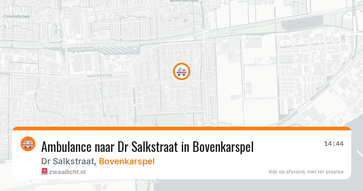 Ambulance naar Dr Salkstraat in Bovenkarspel — 8 feb 2026