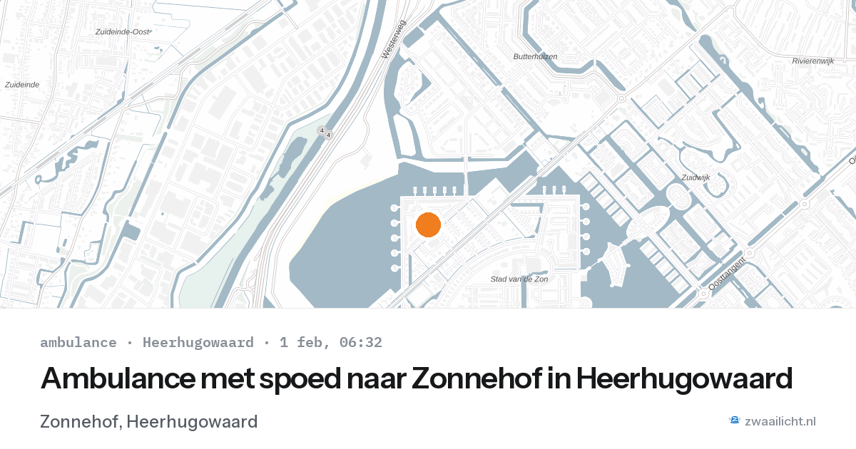 Ambulance met spoed naar Zonnehof in Heerhugowaard — 1 feb 2026