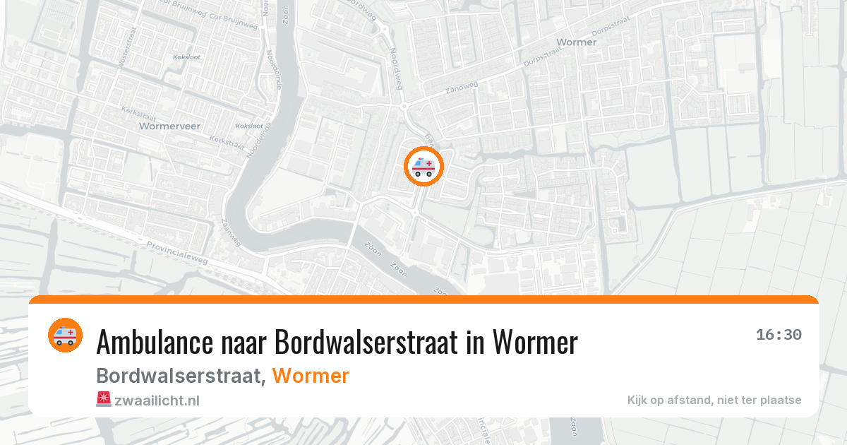 Ambulance naar Bordwalserstraat in Wormer — 8 feb 2026