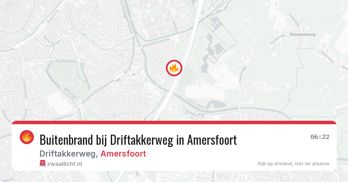 Buitenbrand bij Driftakkerweg in Amersfoort — 8 aug 2026