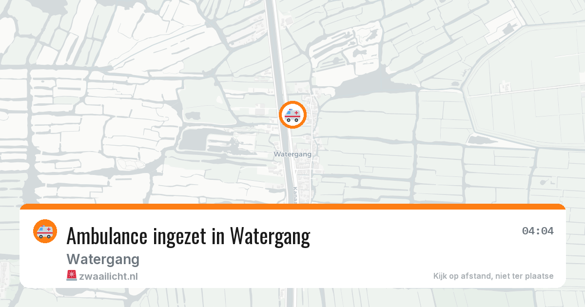 Ambulance ingezet in Watergang — 6 apr 2026