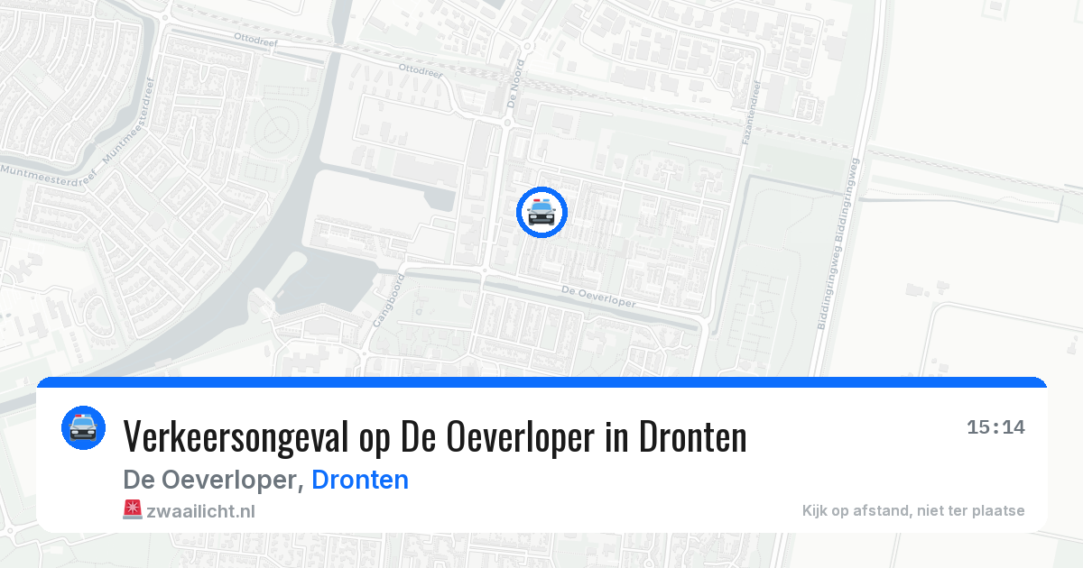 Verkeersongeval op De Oeverloper in Dronten — 24 apr 2026