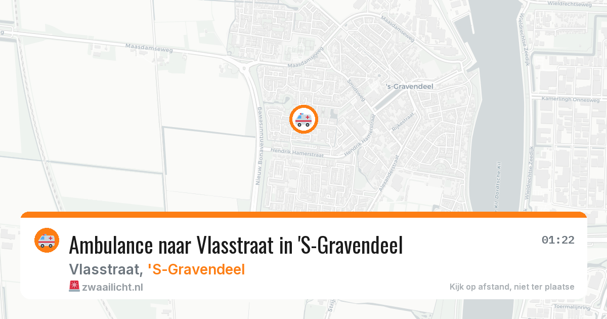 Ambulance naar Vlasstraat in 'S-Gravendeel — 25 apr 2026