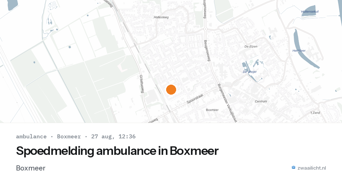 Spoedmelding ambulance in Boxmeer — 27 aug 2026