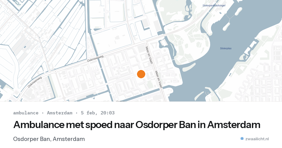 Ambulance met spoed naar Osdorper Ban in Amsterdam — 5 feb 2026