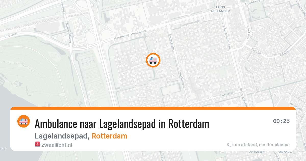 Ambulance naar Lagelandsepad in Rotterdam — 9 aug 2026
