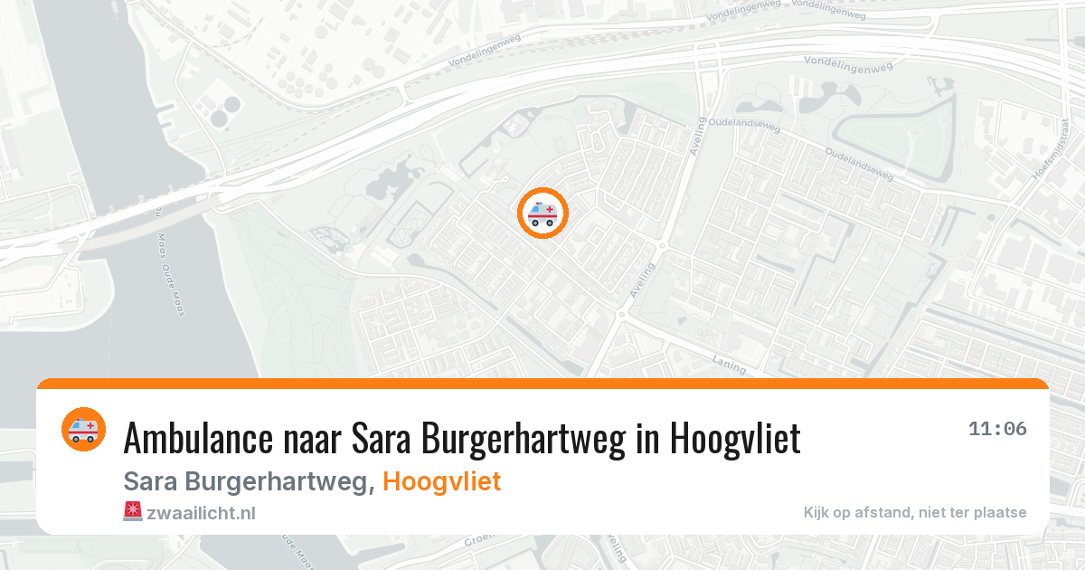 Ambulance naar Sara Burgerhartweg in Hoogvliet — 30 mei 2026