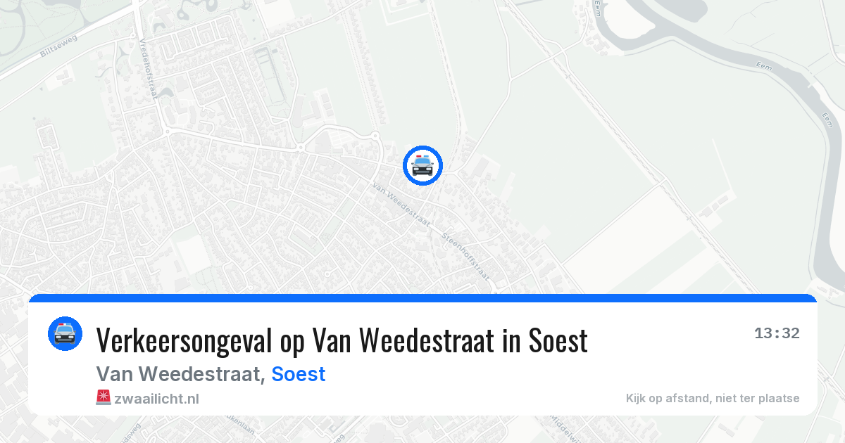 Verkeersongeval op Van Weedestraat in Soest — 18 jul 2026