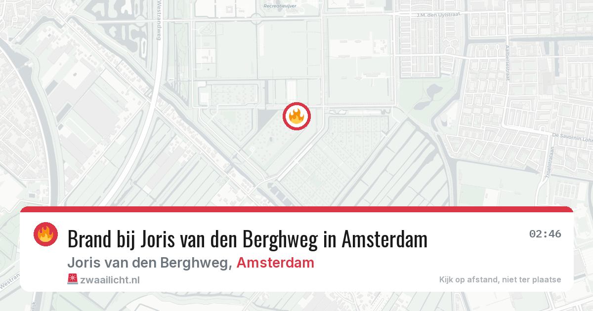 Brand bij Joris van den Berghweg in Amsterdam — 15 mrt 2026