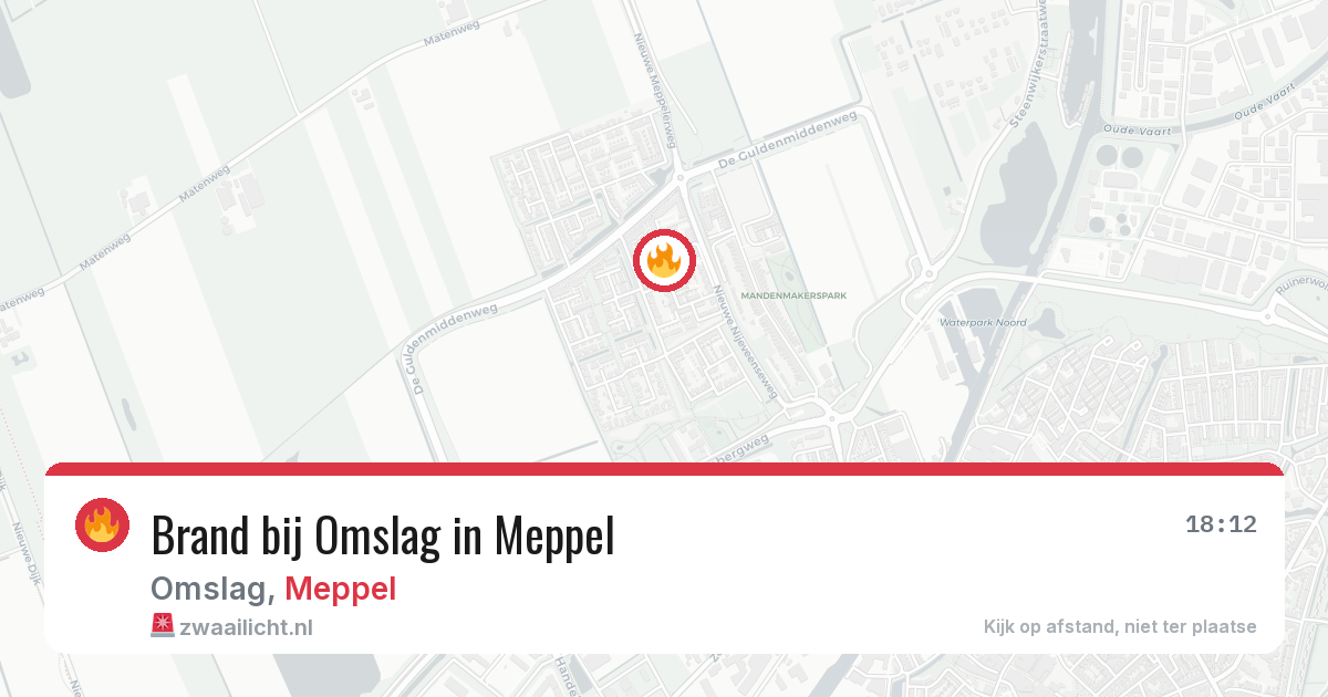 Brand bij Omslag in Meppel — 20 jul 2026