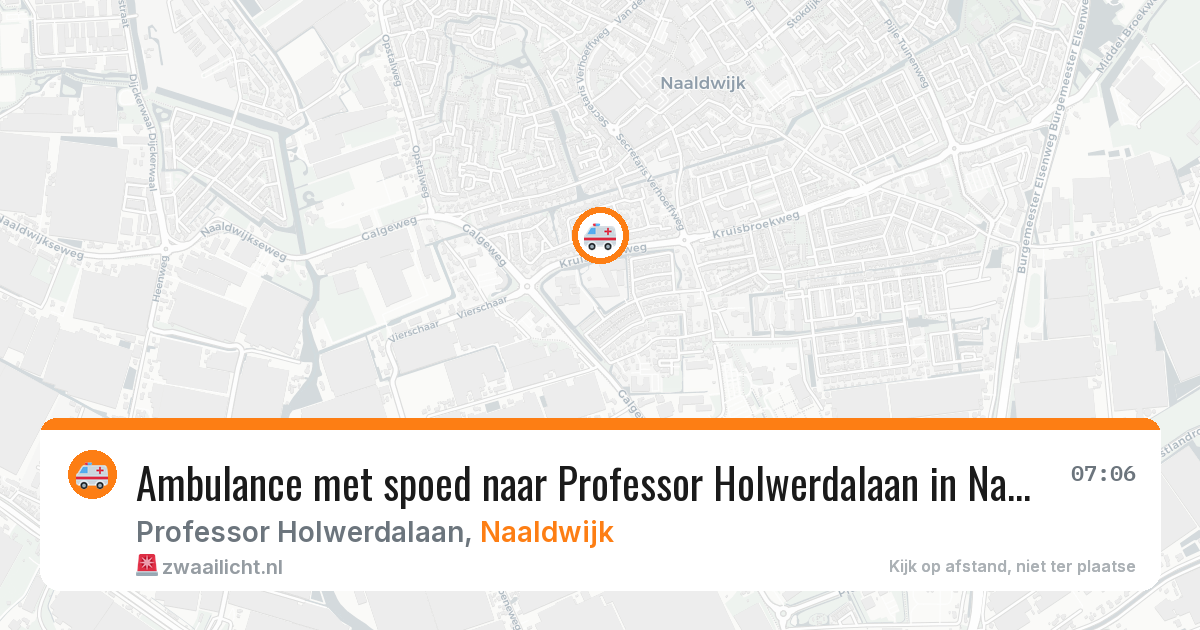 Ambulance met spoed naar Professor Holwerdalaan in Naaldwijk — 14 mrt 2026