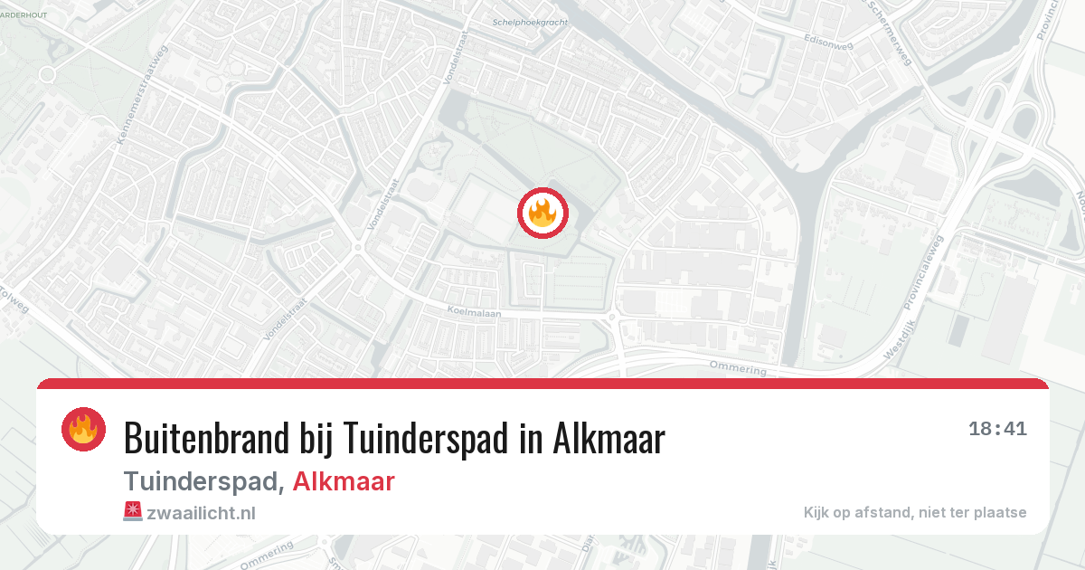 Buitenbrand bij Tuinderspad in Alkmaar — 29 jul 2026