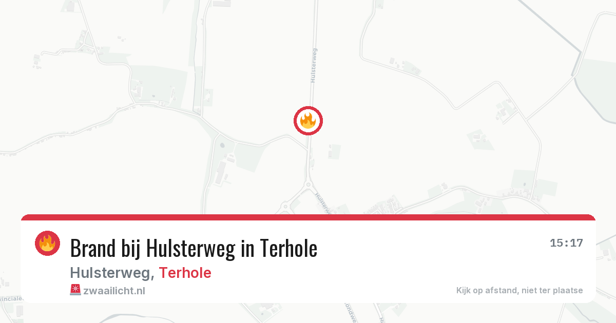 Brand bij Hulsterweg in Terhole — 21 mrt 2026