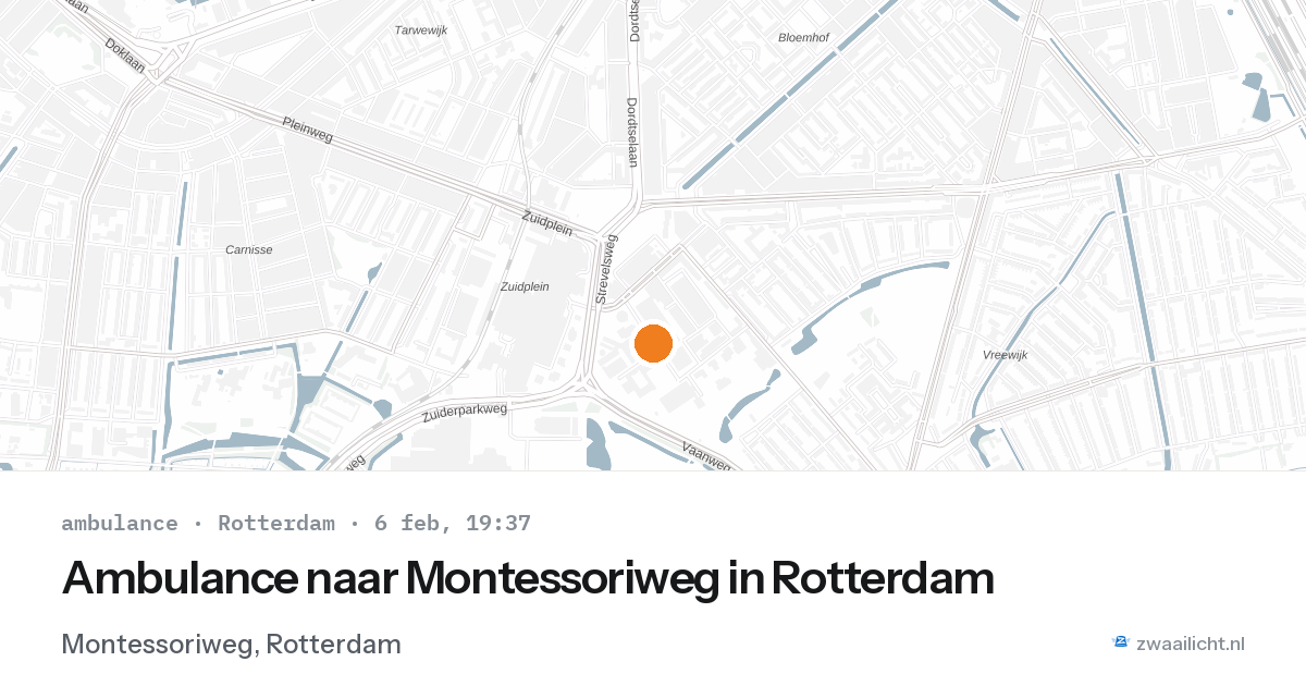 Ambulance naar Montessoriweg in Rotterdam — 6 feb 2026