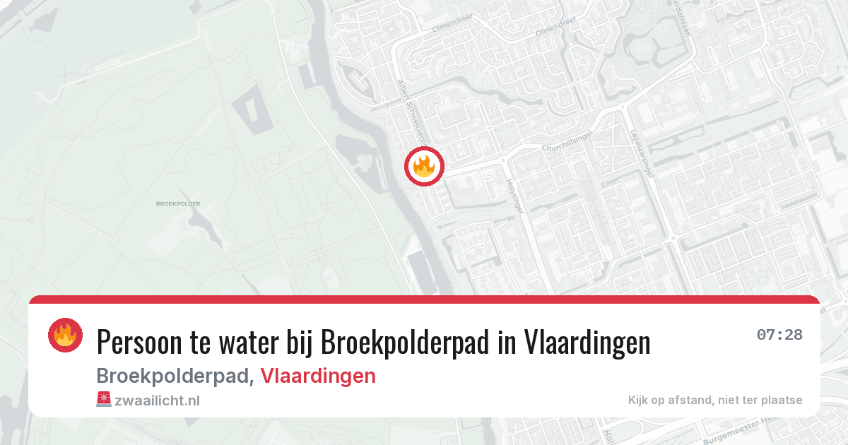 Persoon te water bij Broekpolderpad in Vlaardingen — 18 jun 2026