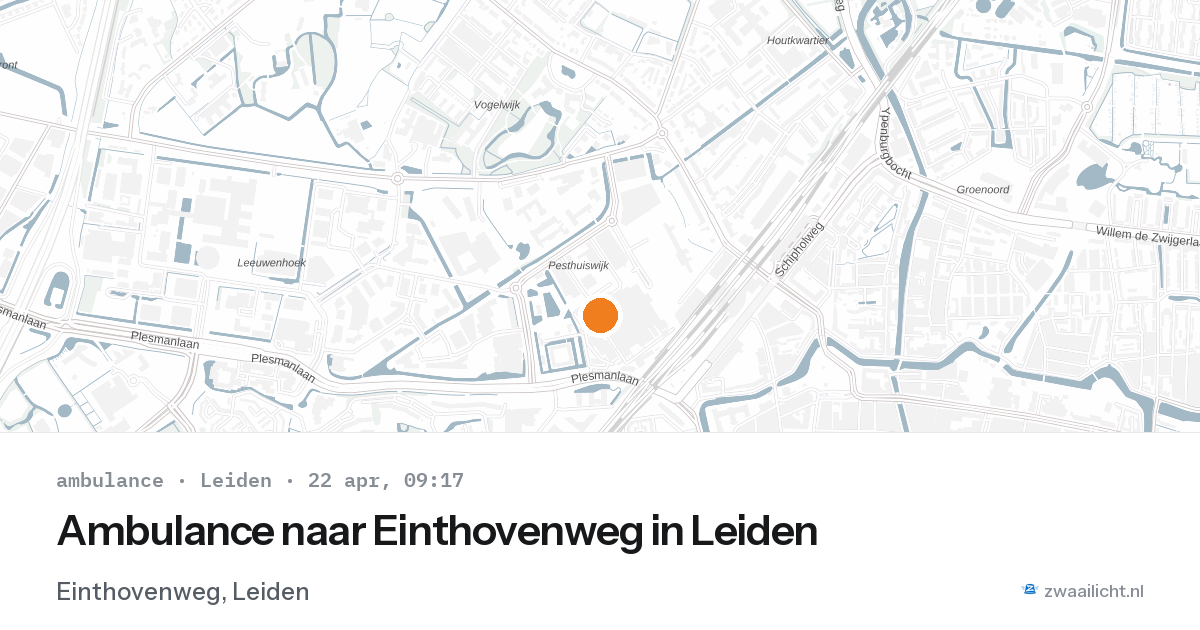 Ambulance naar Einthovenweg in Leiden — 22 apr 2026