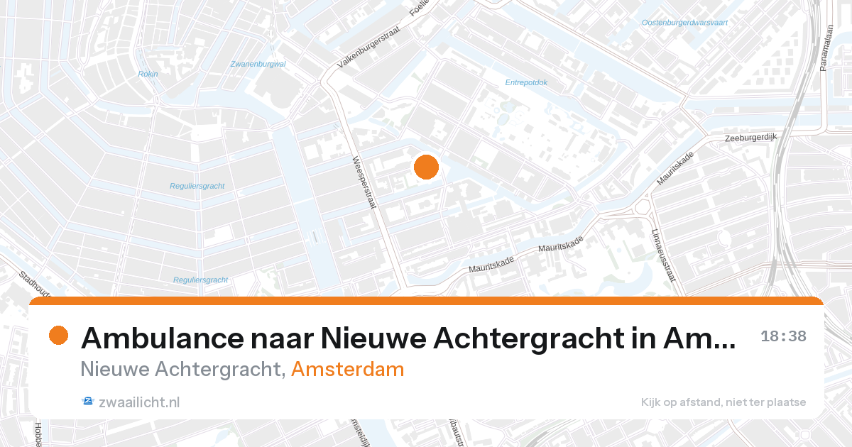 Ambulance naar Nieuwe Achtergracht in Amsterdam — 27 aug 2026