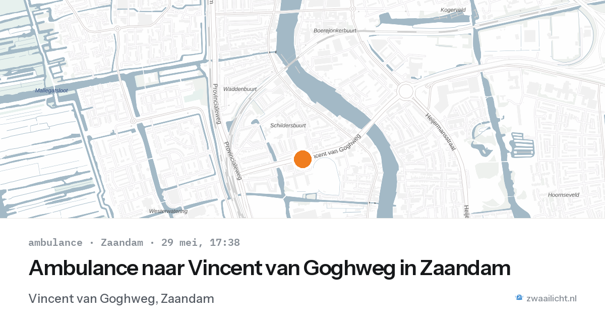 Ambulance naar Vincent van Goghweg in Zaandam — 29 mei 2026