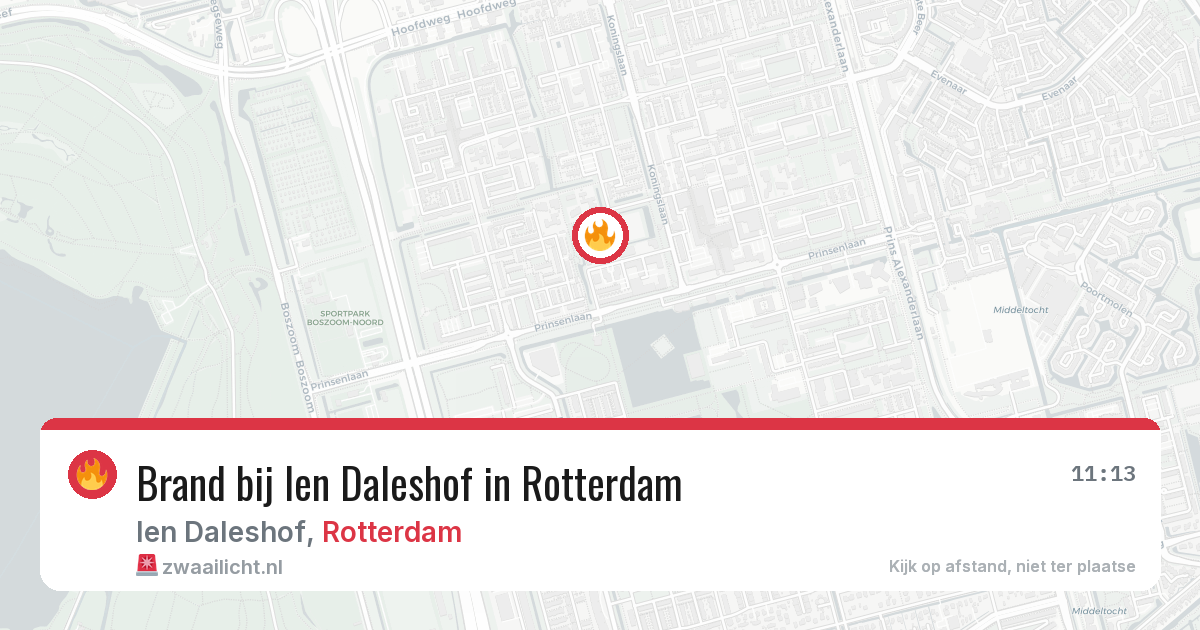 Brand bij Ien Daleshof in Rotterdam — 30 jul 2026