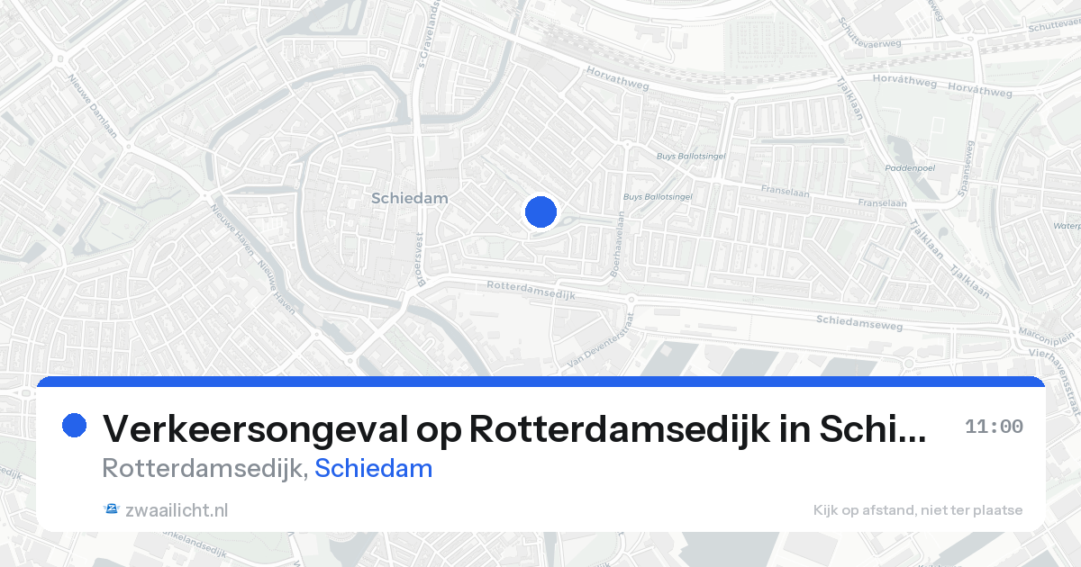 Verkeersongeval op Rotterdamsedijk in Schiedam — 22 aug 2026