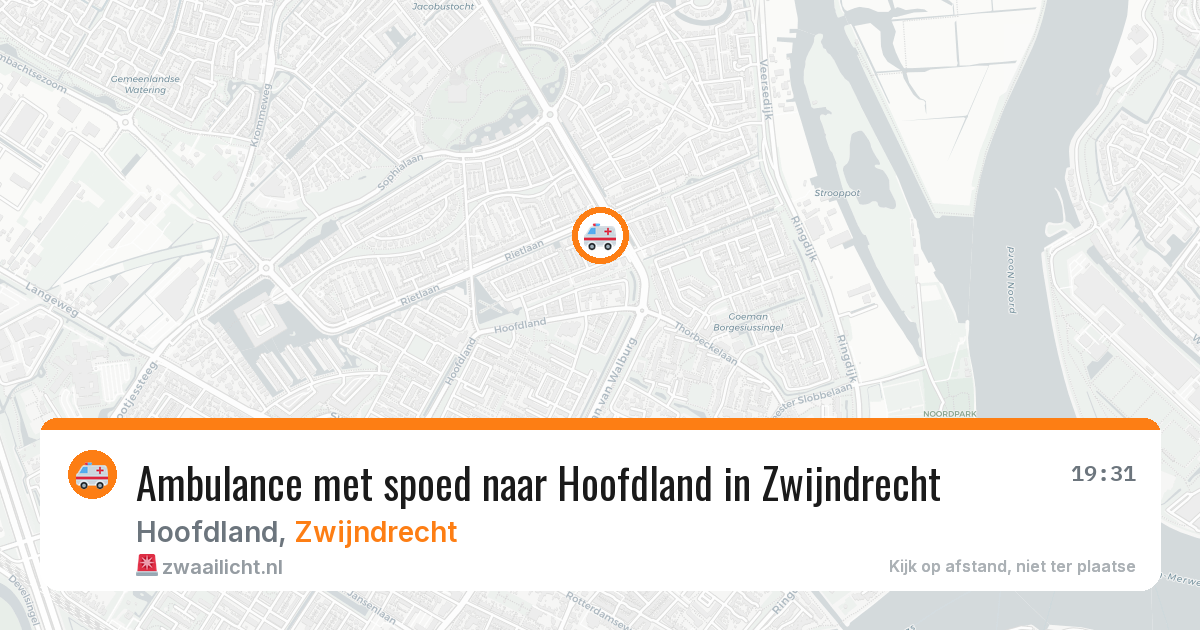 Ambulance met spoed naar Hoofdland in Zwijndrecht — 21 mei 2026