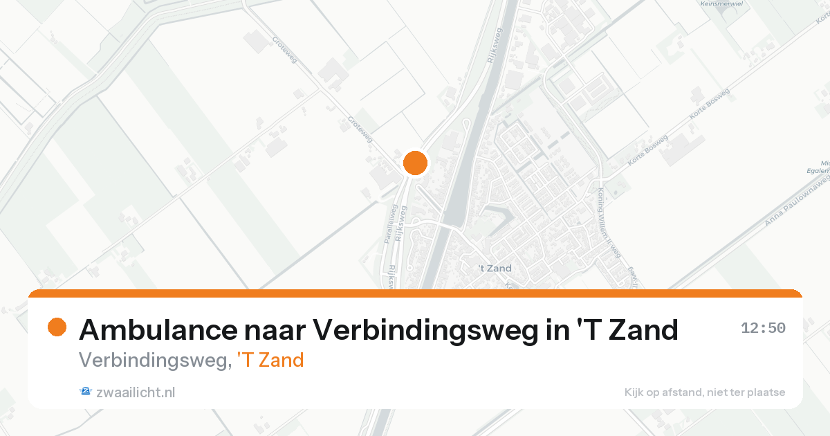 Ambulance naar Verbindingsweg in 'T Zand — 23 mei 2026