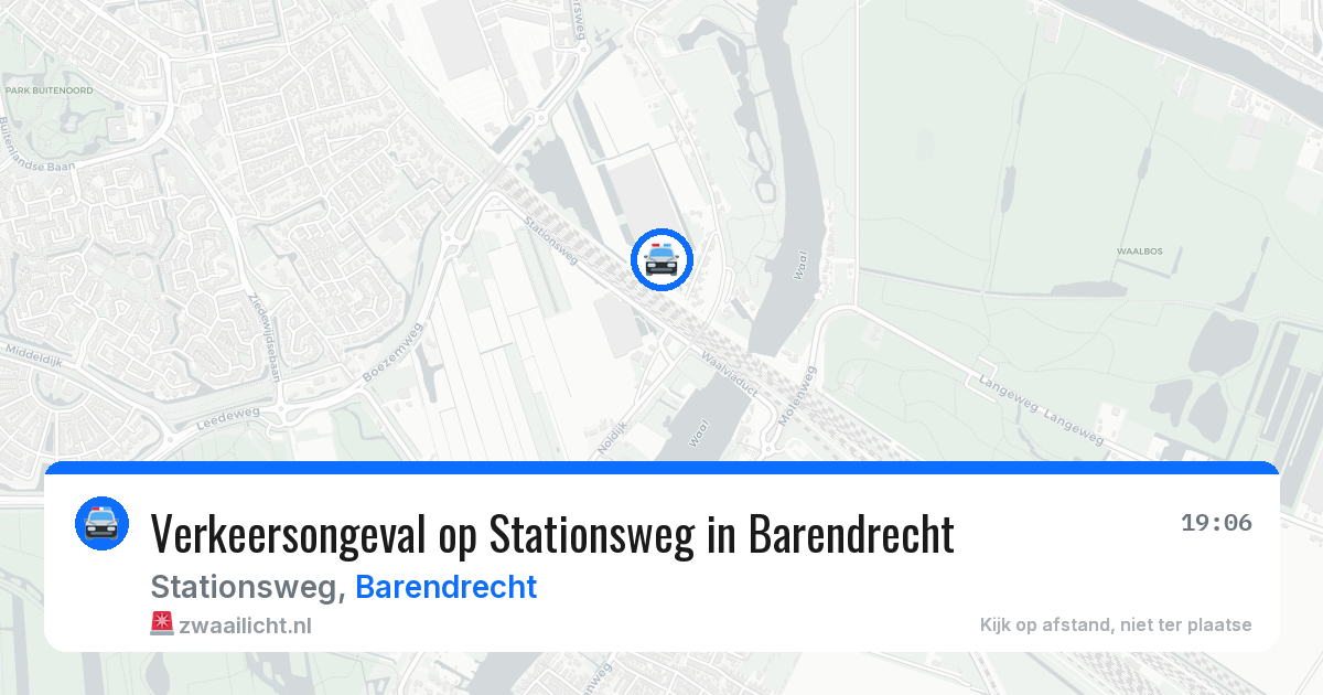 Verkeersongeval op Stationsweg in Barendrecht — 21 jun 2026