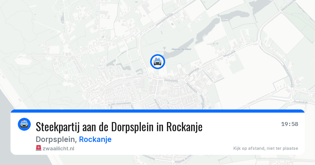 Steekpartij aan de Dorpsplein in Rockanje — 7 jul 2026