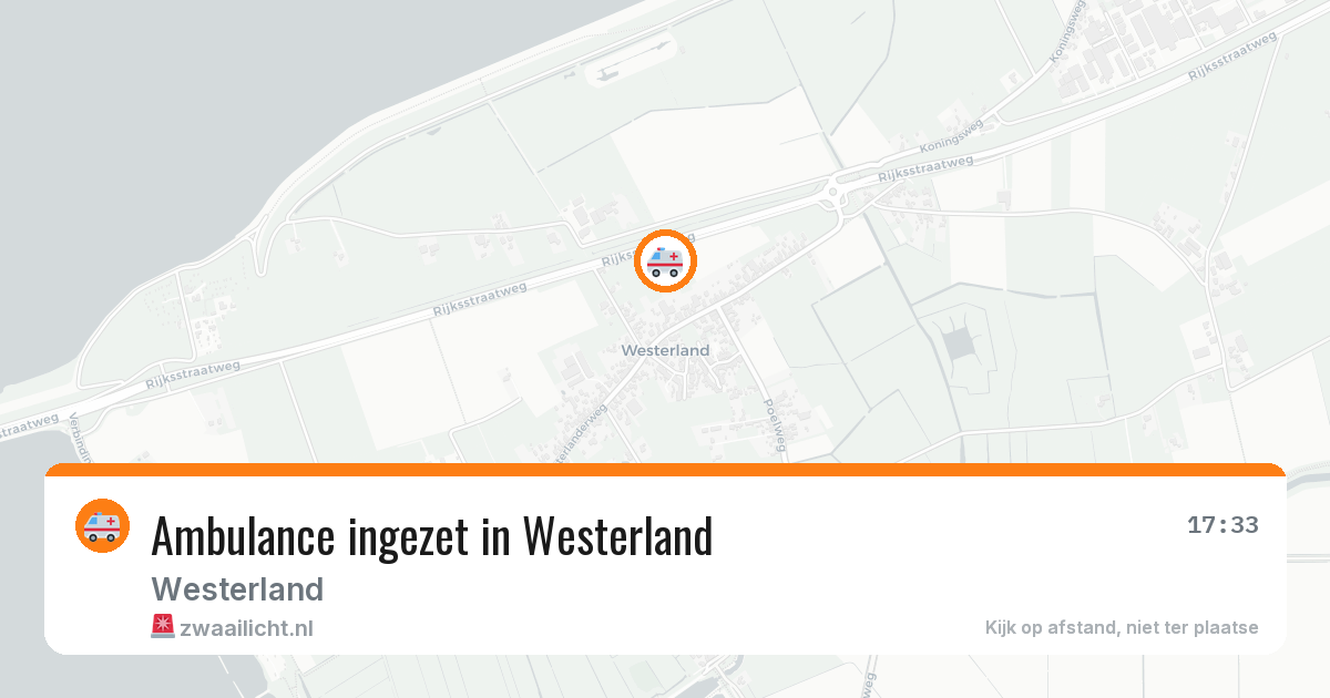 Ambulance ingezet in Westerland — 25 mei 2026