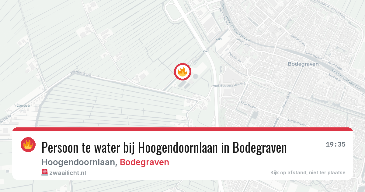Persoon te water bij Hoogendoornlaan in Bodegraven — 28 jul 2026