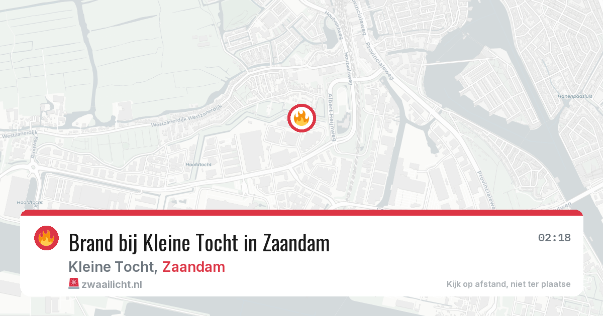 Brand bij Kleine Tocht in Zaandam — 10 jul 2026