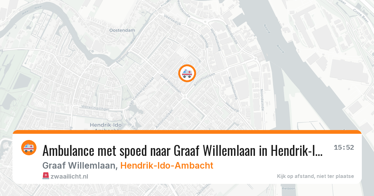Ambulance met spoed naar Graaf Willemlaan in Hendrik-Ido-Ambacht — 9 feb 2026