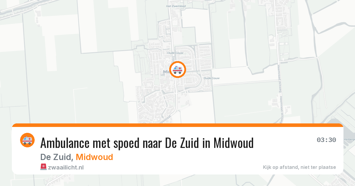 Ambulance met spoed naar De Zuid in Midwoud — 14 mei 2026