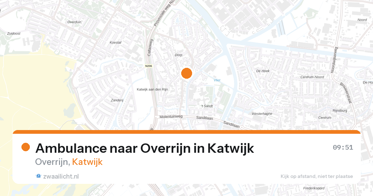 Ambulance naar Overrijn in Katwijk — 22 mei 2026