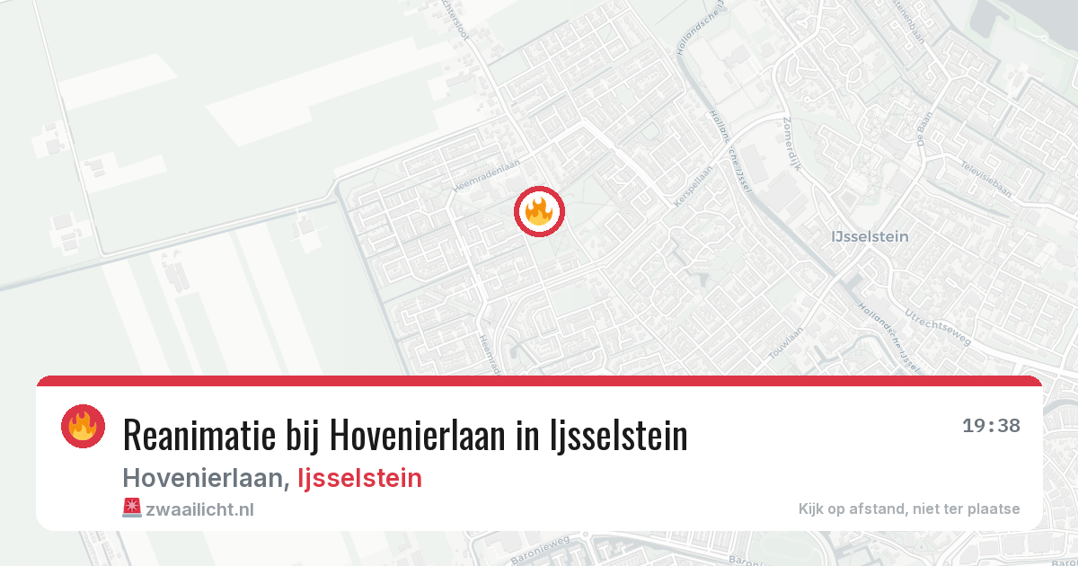 Reanimatie bij Hovenierlaan in Ijsselstein — 12 mrt 2026