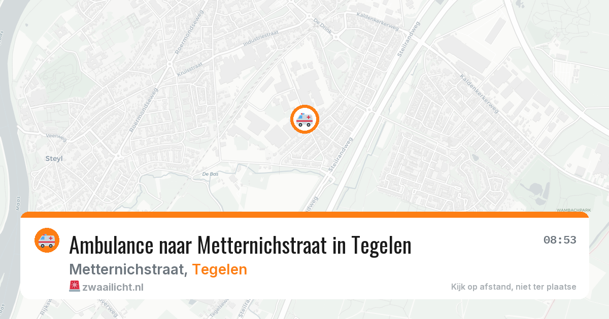 Ambulance naar Metternichstraat in Tegelen — 31 mei 2026