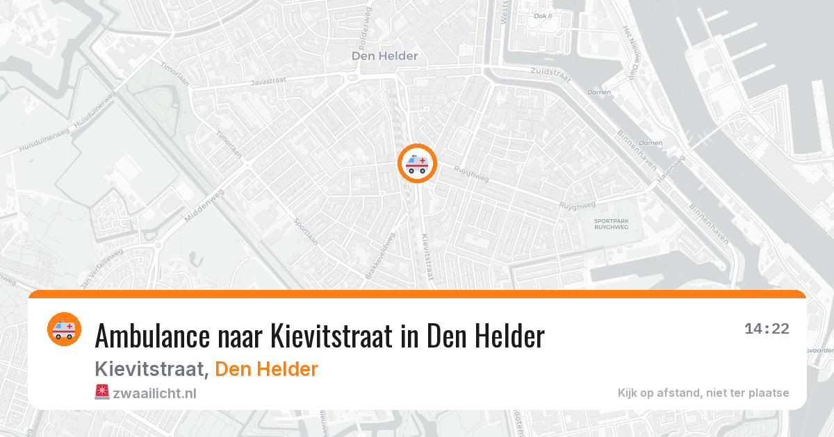 Ambulance naar Kievitstraat in Den Helder — 14 jul 2026