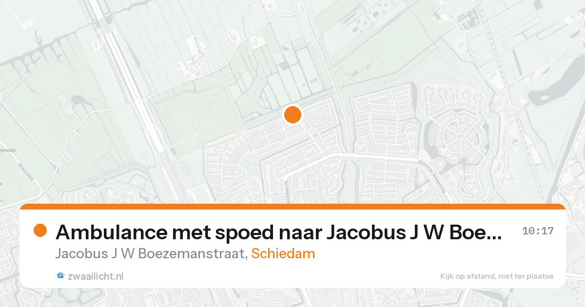 Ambulance met spoed naar Jacobus J W Boezemanstraat in Schiedam — 16 aug 2026