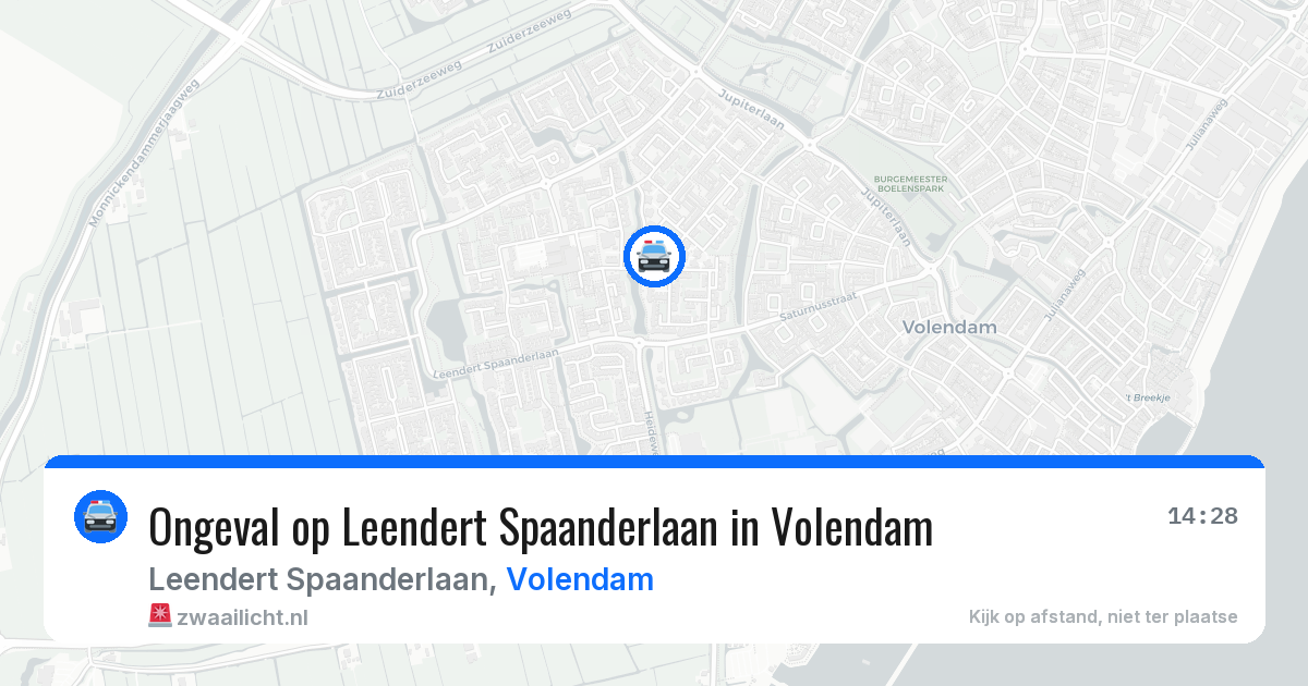 Ongeval op Leendert Spaanderlaan in Volendam — 27 mei 2026