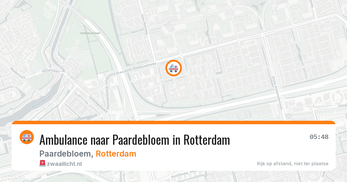 Ambulance naar Paardebloem in Rotterdam — 18 jun 2026