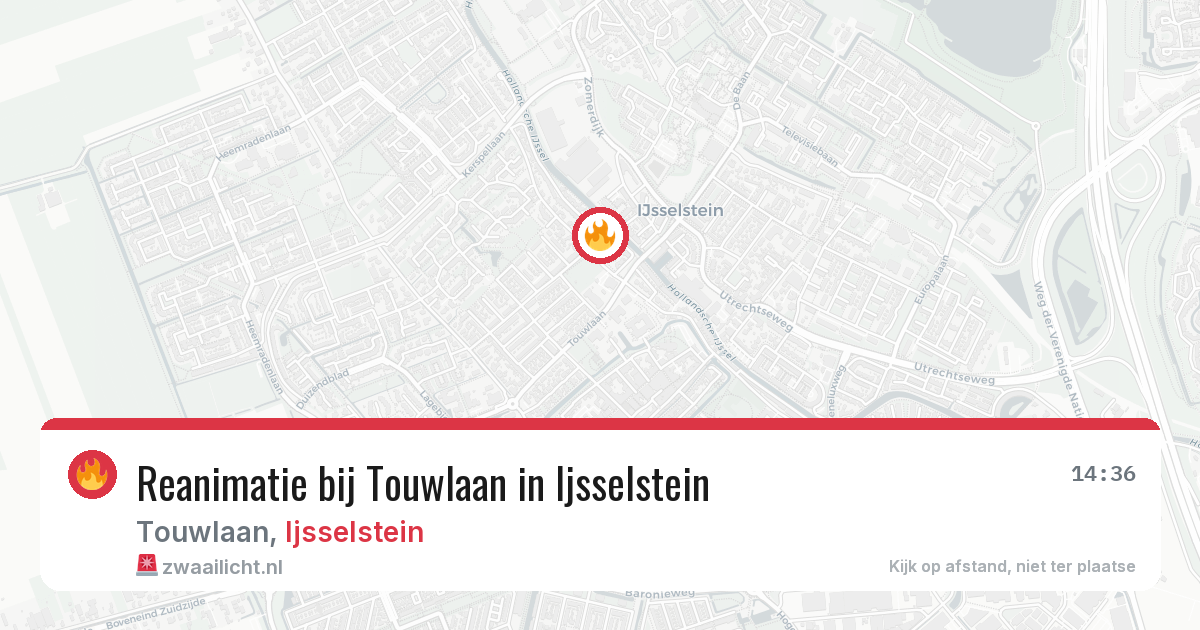 Reanimatie bij Touwlaan in Ijsselstein — 27 jul 2026