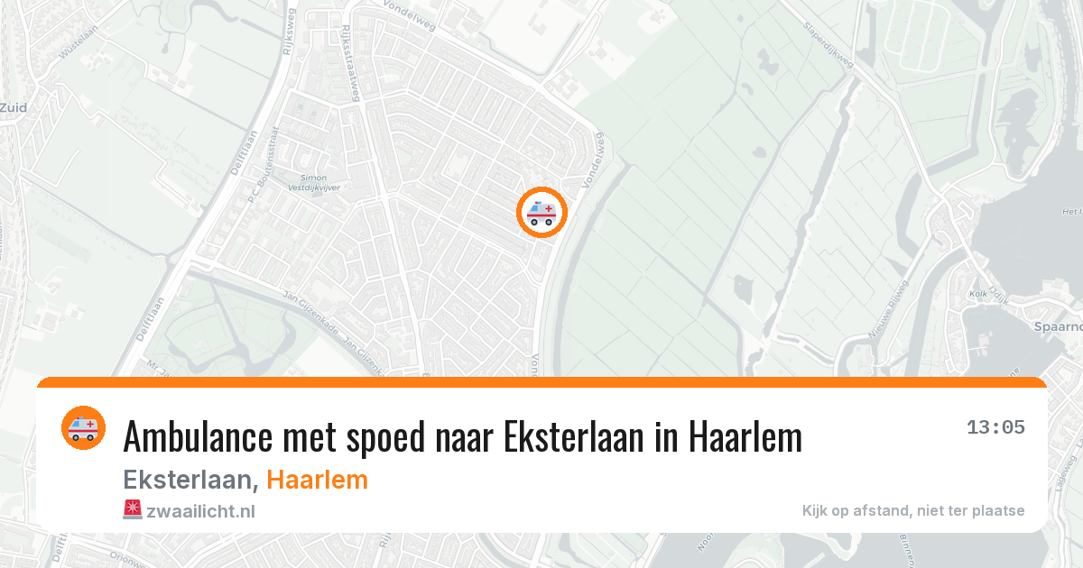 Ambulance met spoed naar Eksterlaan in Haarlem — 19 jan 2026