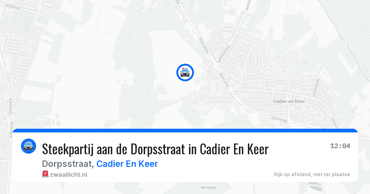 Steekpartij aan de Dorpsstraat in Cadier En Keer — 9 mrt 2026