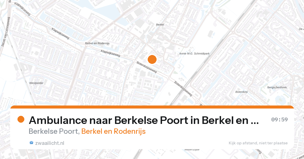 Ambulance naar Berkelse Poort in Berkel en Rodenrijs — 28 aug 2026