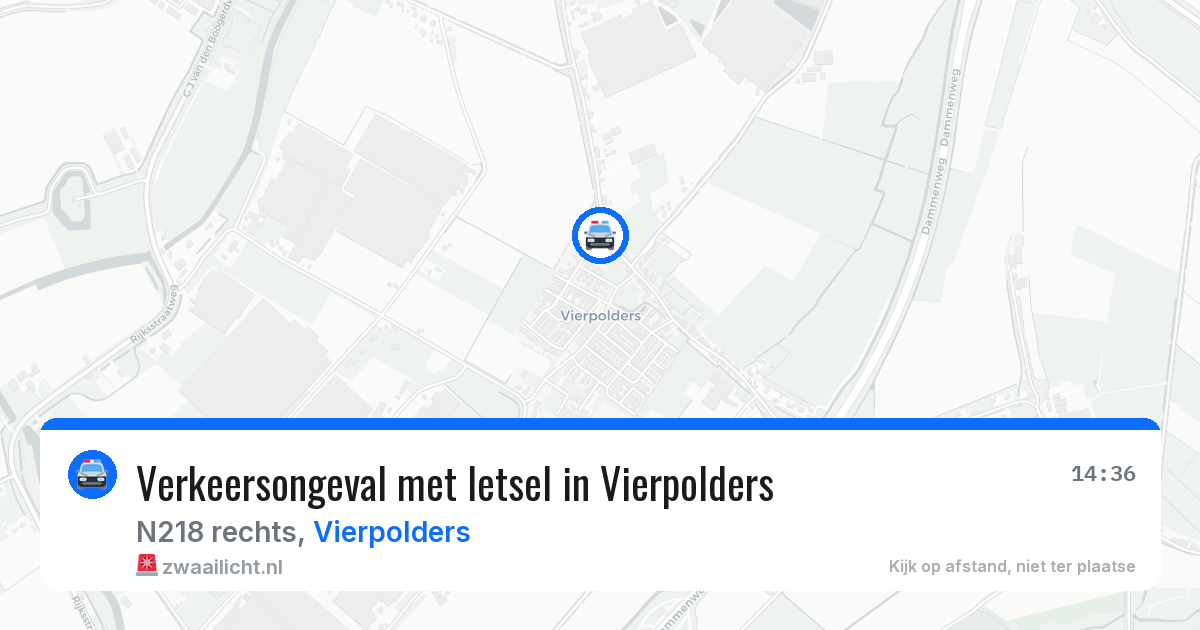 Verkeersongeval met letsel in Vierpolders — 12 mrt 2026