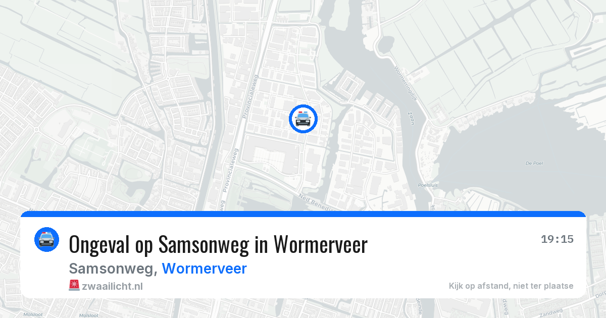 Ongeval op Samsonweg in Wormerveer — 18 jul 2026