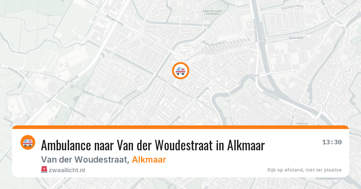 Ambulance naar Van der Woudestraat in Alkmaar — 2 aug 2026