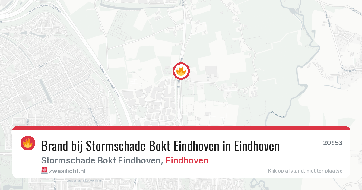 Brand bij Stormschade Bokt Eindhoven in Eindhoven — 27 mei 2026
